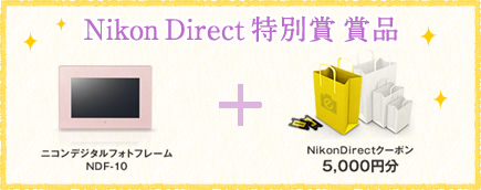 Nikon Direct特別賞 賞品 ニコンデジタルフォトフレーム NDF-10 ＋ NikonDirectクーポン 5,000円分