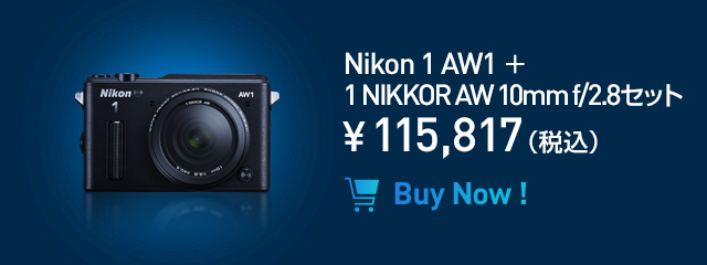 Nikon 1 AW1 ＋ 1 NIKKOR AW 10mm f/2.8セット¥ 115,817（税込）